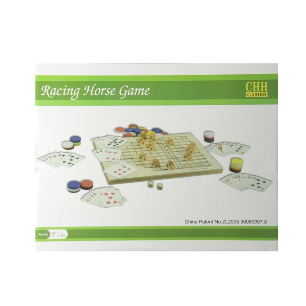 Racing Horse Family Game Wood Board Classic Game Ages 12+ 2-8 Players